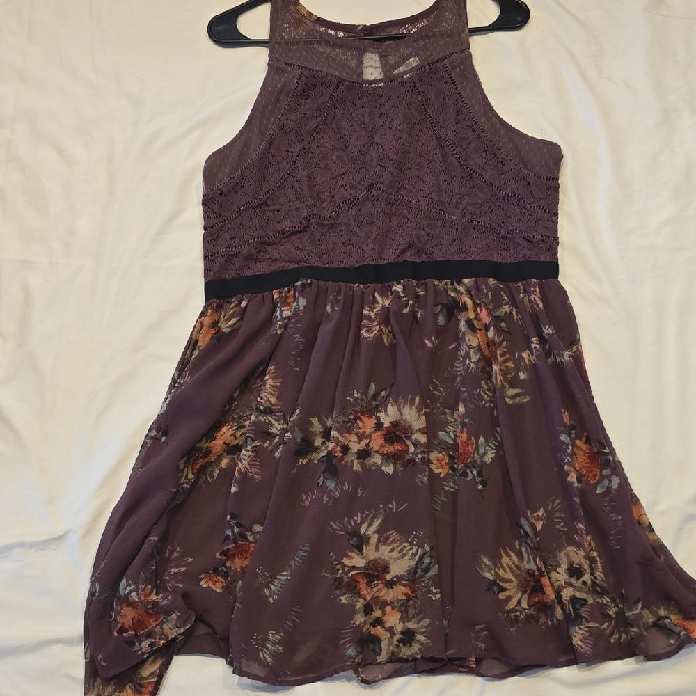 Xhilaration Purple Floral Kids Dress